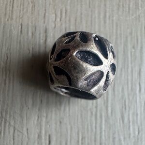 Sterling Silver Sand Dollar Bead Charm - Silver